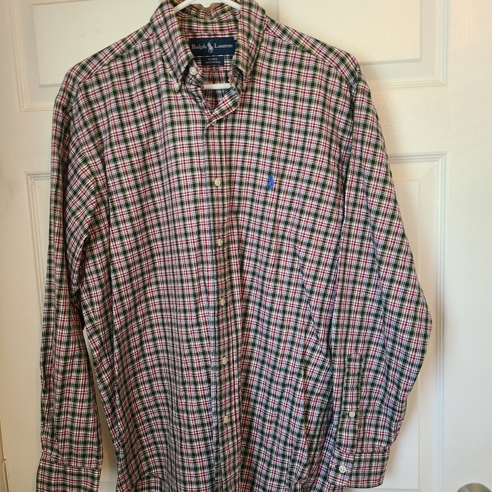 (2057) Ralph Lauren Men's Classic Blake Long Sleeve Dress Shirt, Size: Small